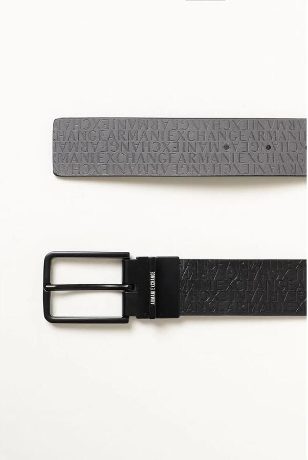 Armani Exchange Omkeerbare Logo Riem Donkergrijs Black Heren - Foto 2