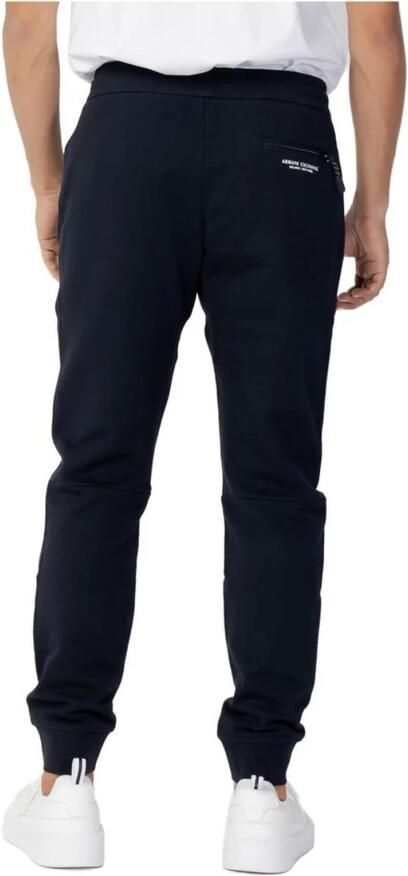 Armani Exchange Blauwe sweatpants voor heren met elastische tailleband en trekkoord Blauw Heren - Foto 5