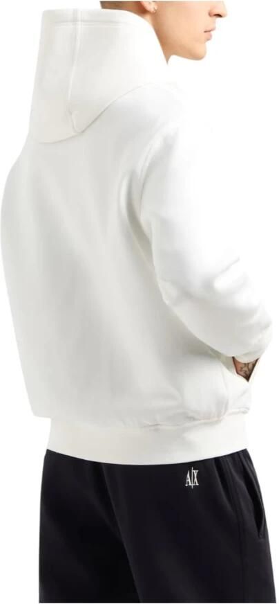 Armani Exchange Ritssluiting Hoodie Casual Praktisch Zacht Stof White Heren - Foto 2