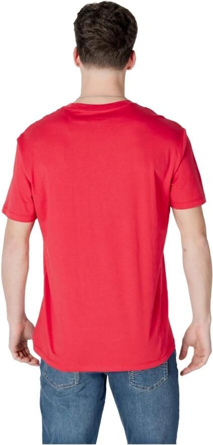 Armani Exchange Rode Effen Ronde Hals T-Shirt Red Heren