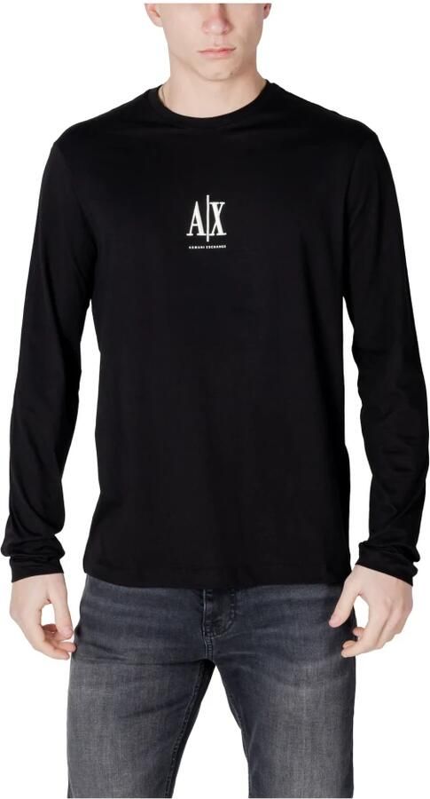 Armani Exchange Ronde Hals Lange Mouwen Gebreide Sweater Black Heren - Foto 3