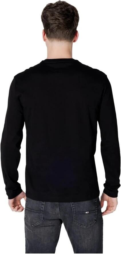 Armani Exchange Ronde Hals Lange Mouwen Gebreide Sweater Black Heren