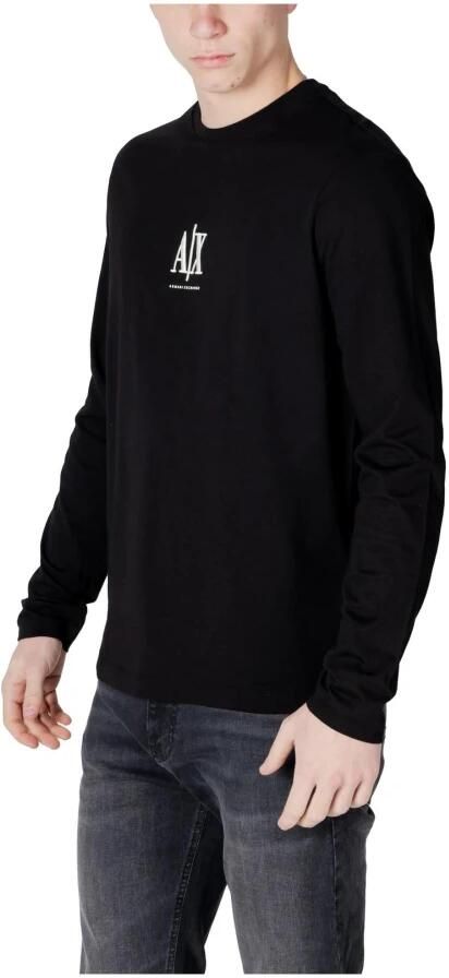 Armani Exchange Ronde Hals Lange Mouwen Gebreide Sweater Black Heren - Foto 2