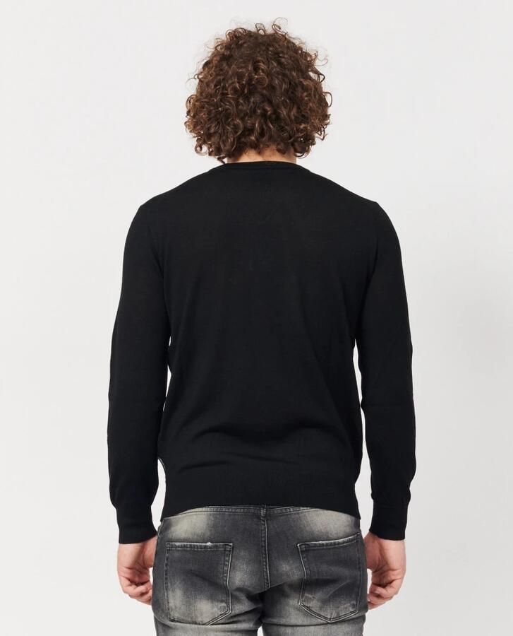Armani Exchange Fijne Wollen Trui Noirs Collectie Black Heren - Foto 3