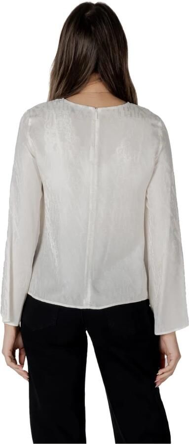 Armani Exchange Beige Viscose Blouse met Lange Mouwen Beige Dames - Foto 2