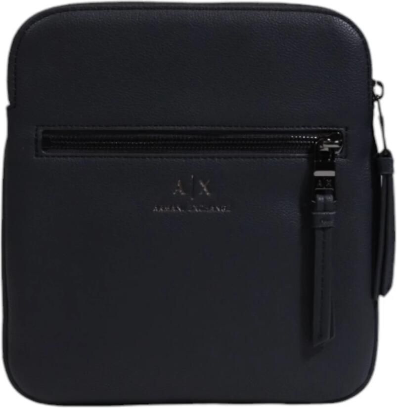 Armani Exchange Blauwe Effen Schoudertas met Rits Blue Heren - Foto 6