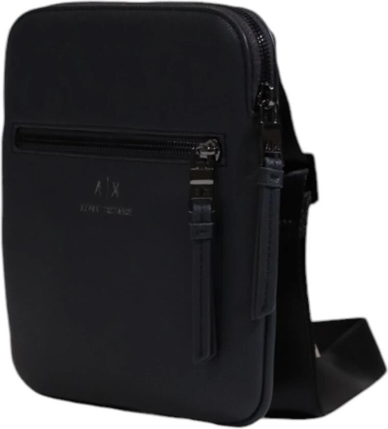 Armani Exchange Blauwe Effen Schoudertas met Rits Blue Heren - Foto 3