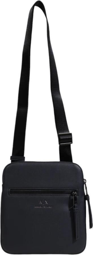 Armani Exchange Blauwe Effen Schoudertas met Rits Blue Heren - Foto 5
