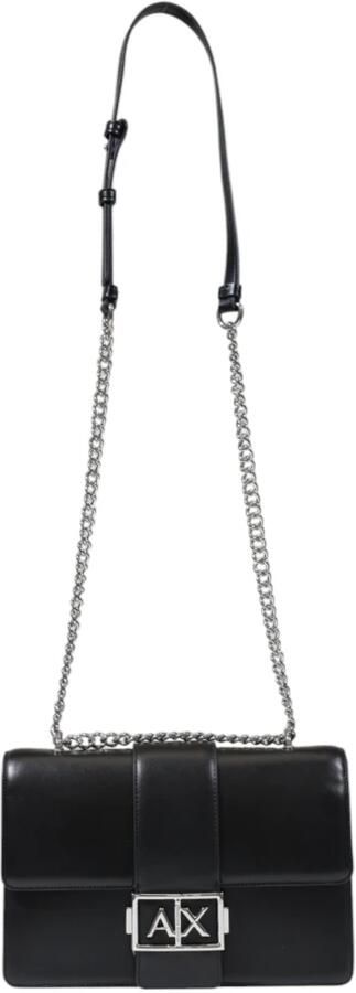 Armani Exchange Schoudertas met metalen logo Black Dames - Foto 5