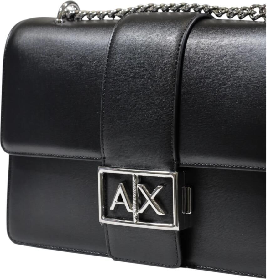 Armani Exchange Schoudertas met metalen logo Black Dames