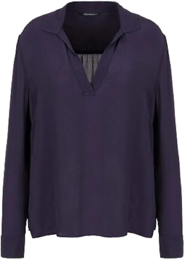 Armani Exchange Blouse met reverskraag - Foto 3