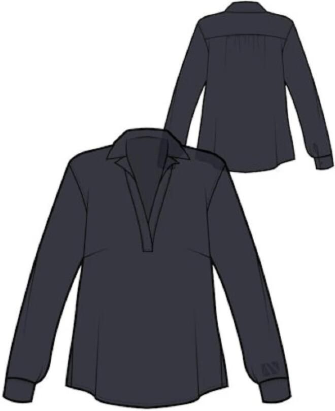 Armani Exchange Blouse met reverskraag