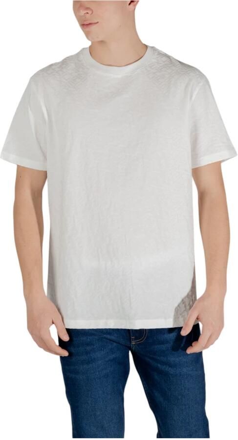 Armani Exchange Wit Katoenen T-Shirt Korte Mouw White Heren - Foto 5