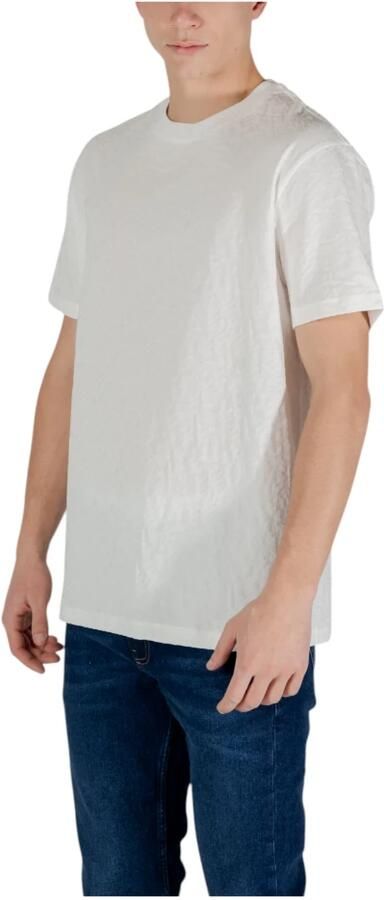 Armani Exchange Wit Katoenen T-Shirt Korte Mouw White Heren - Foto 4