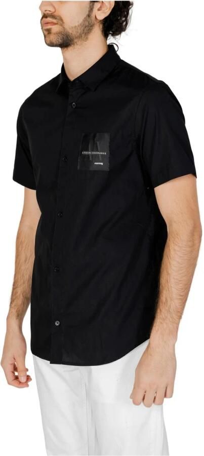 Armani Exchange Katoenen Korte Mouw Shirt Black Heren - Foto 3