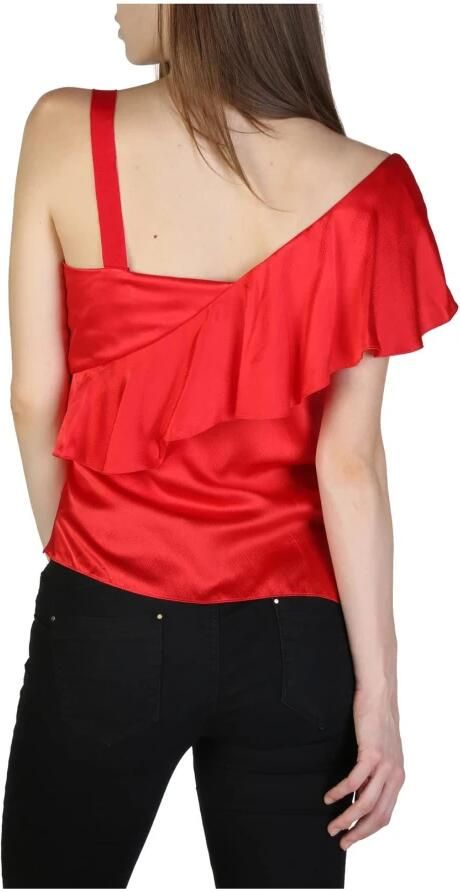 Armani Exchange Zijden Mouwloze V-hals Top met Zijritssluiting Red Dames - Foto 2