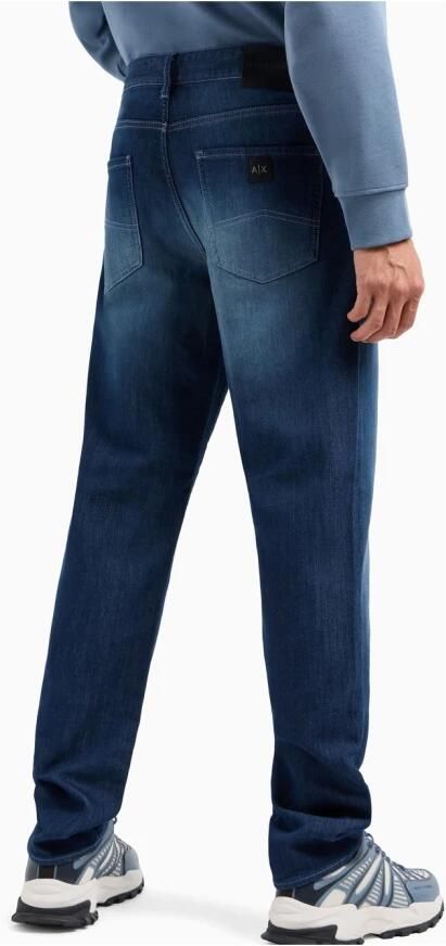 Armani Exchange Blauwe Rits Knoop Broek Herfst Winter Mannen Blue Heren - Foto 8