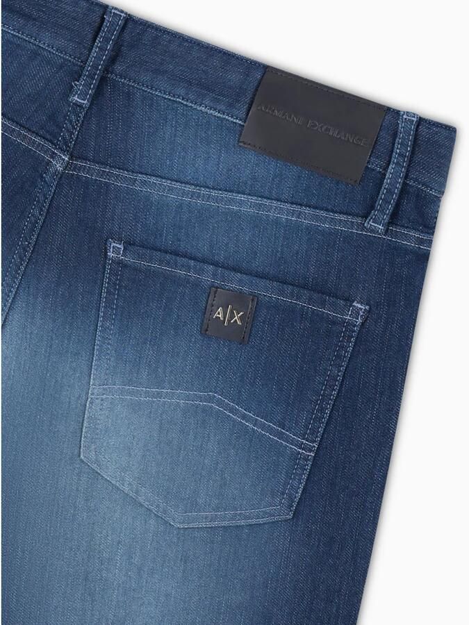 Armani Exchange Blauwe Rits Knoop Broek Herfst Winter Mannen Blue Heren