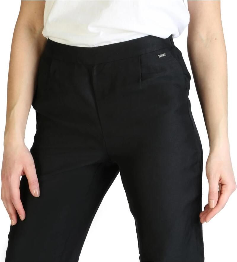 Armani Exchange Lente Zomer Dames Linnen Broek Black Dames