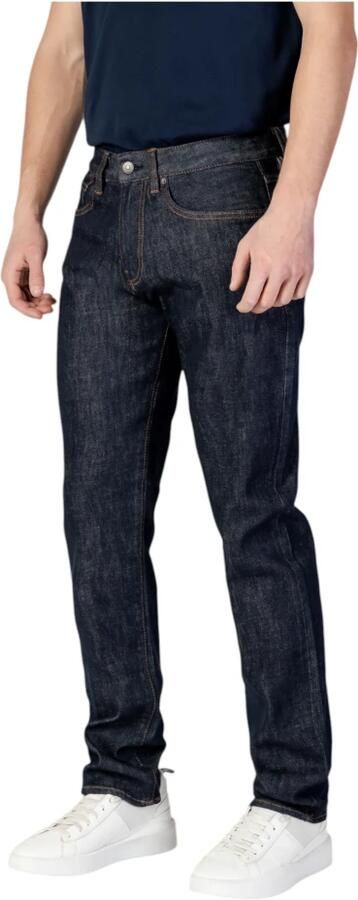 Armani Exchange Blauwe Effen Rits Jeans Lente Zomer Mannen Blue Heren - Foto 3