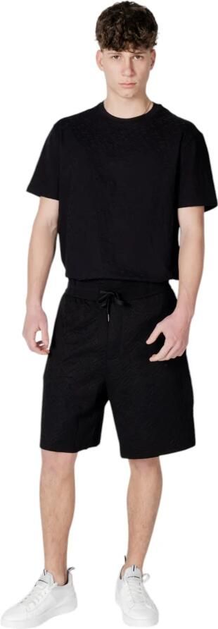 Armani Exchange Regular fit sweatshorts met labelprint en viscose - Foto 5