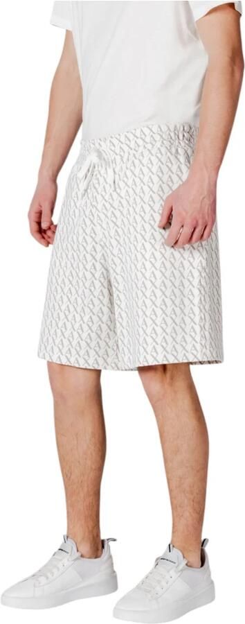 Armani Exchange Witte Kanten Sluiting Katoenen Shorts White Heren - Foto 3