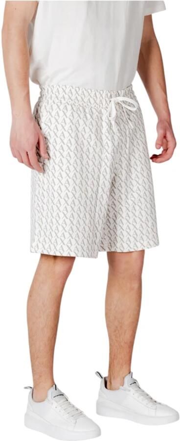 Armani Exchange Witte Kanten Sluiting Katoenen Shorts White Heren - Foto 2