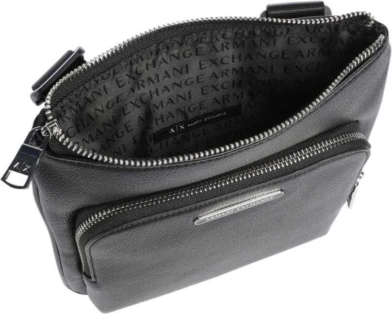 Armani Exchange Stijlvolle Crossbody Tas met Ritssluiting Black Heren