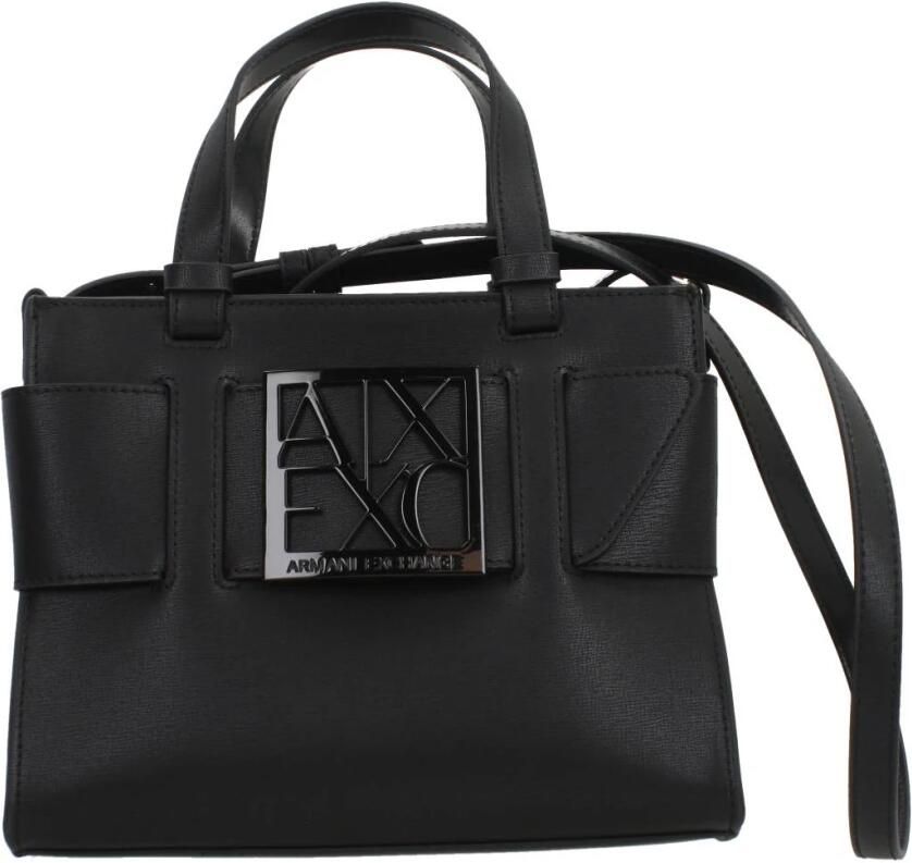 Armani Exchange Stijlvolle Polyurethaan Handtas met Polyester Voering Black Dames - Foto 3
