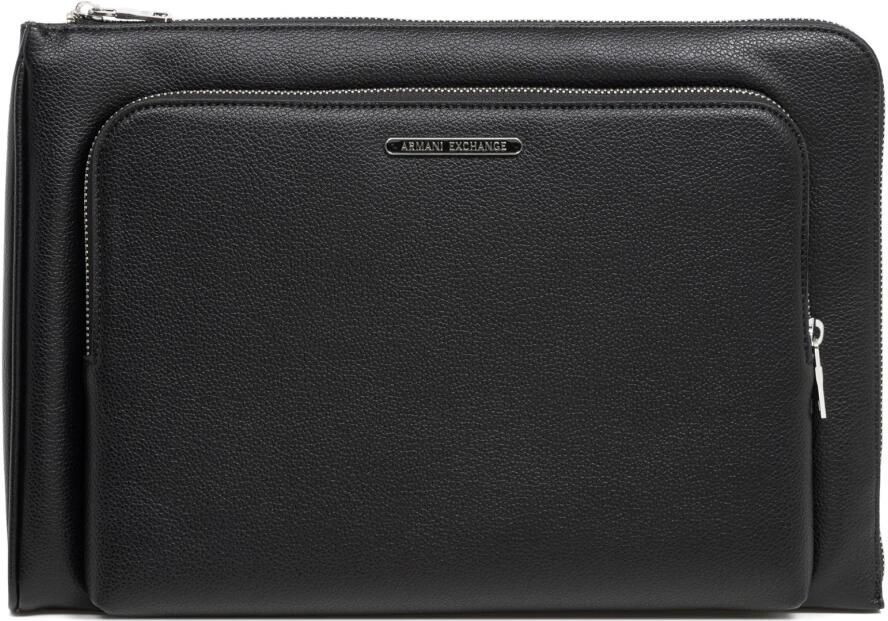 Armani Exchange Stijlvolle laptoptas met ritssluiting en binnenvakken Black Heren - Foto 5