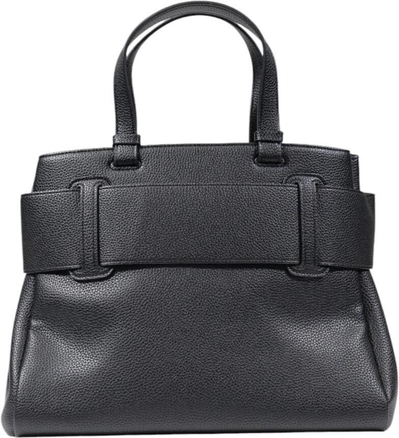 Armani Exchange Stijlvolle Middelgrote Tassen in Polyester Black Dames