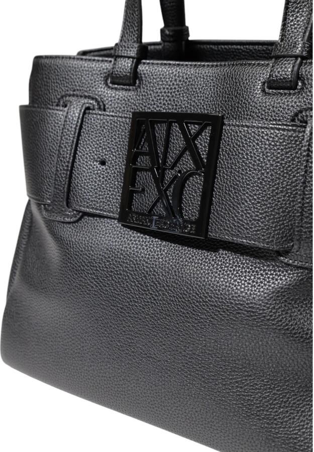 Armani Exchange Stijlvolle Middelgrote Tassen in Polyester Black Dames - Foto 4