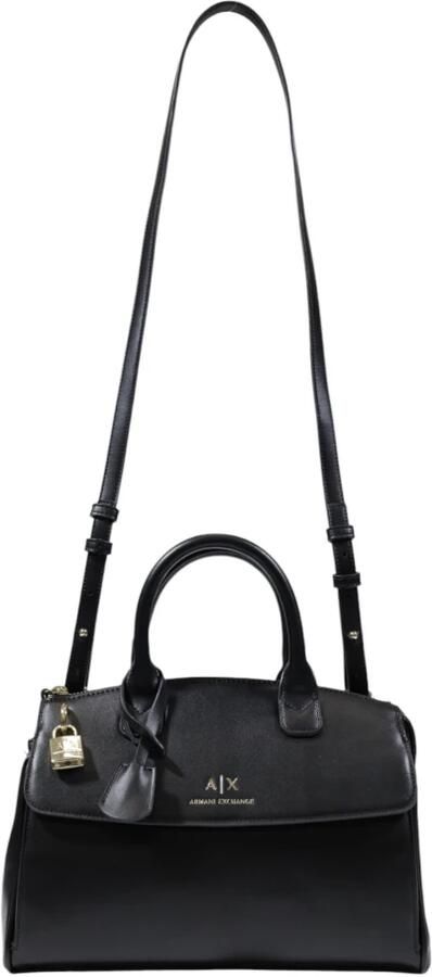 Armani Exchange Stijlvolle Middelgrote Tassen van Polyester Black Dames - Foto 9