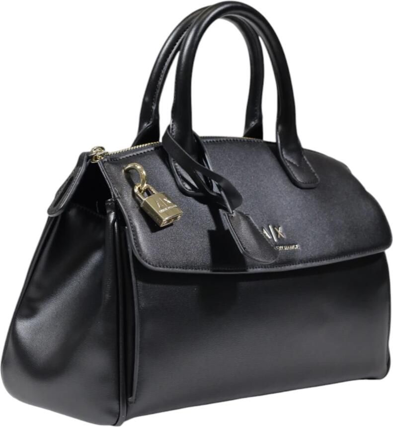 Armani Exchange Stijlvolle Middelgrote Tassen van Polyester Black Dames - Foto 5