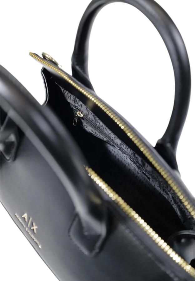 Armani Exchange Stijlvolle Middelgrote Tassen van Polyester Black Dames - Foto 6