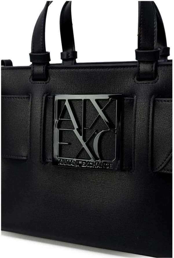 Armani Exchange Stijlvolle Polyurethaan Handtas met Polyester Voering Black Dames - Foto 3