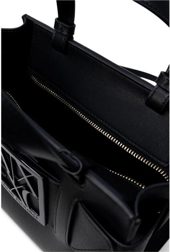 Armani Exchange Stijlvolle Polyurethaan Handtas met Polyester Voering Black Dames - Foto 4