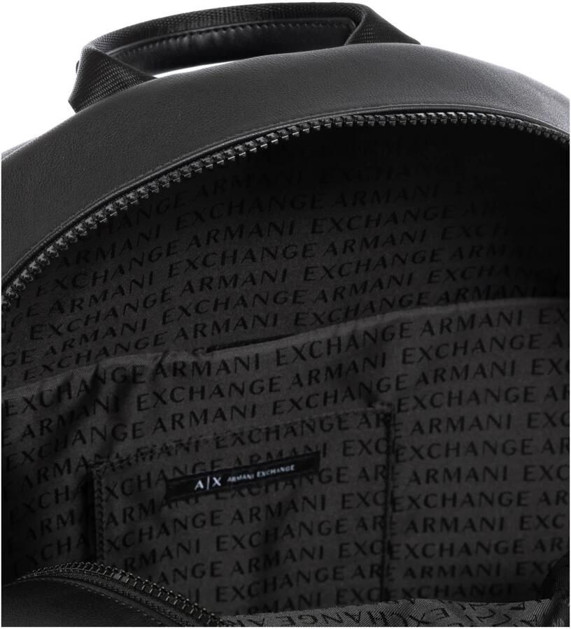 Armani Exchange Stijlvolle Rugzak met Rits en Logo Black Heren