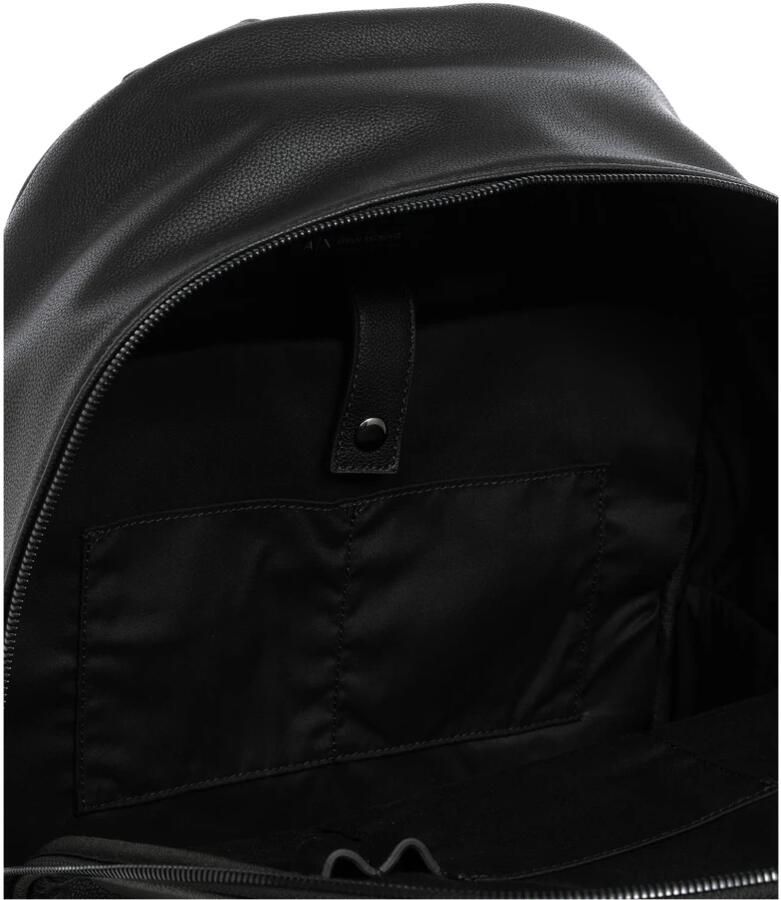 Armani Exchange Zwarte Polyester Rugzak met Meerdere Compartimenten Black Heren