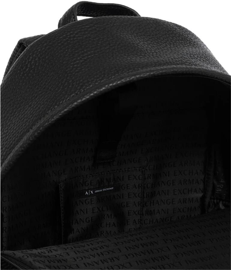 Armani Exchange Stijlvolle rugzak met ritssluiting en meerdere vakken Black Heren