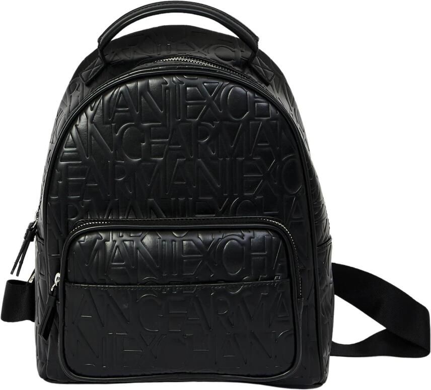 Armani Exchange Stijlvolle Zwarte Rugzak met Logoprint Black Dames