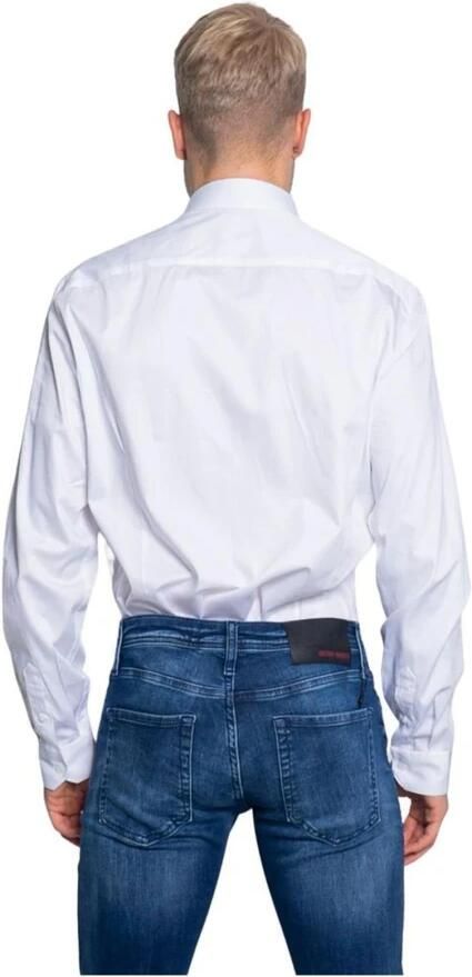 Armani Exchange Elegant Wit Overhemd met Monogram Borduurwerk White Heren - Foto 4