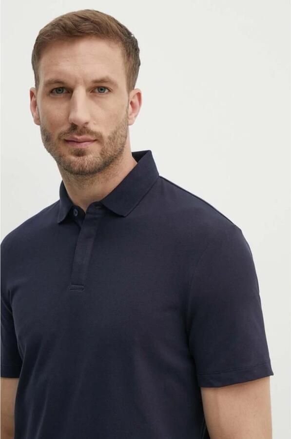 Armani Exchange Stretchkatoenen Poloshirt Slim Fit Blue Heren