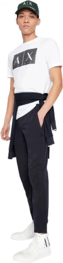 Armani Exchange Blauwe sweatpants voor heren met elastische tailleband en trekkoord Blauw Heren - Foto 12