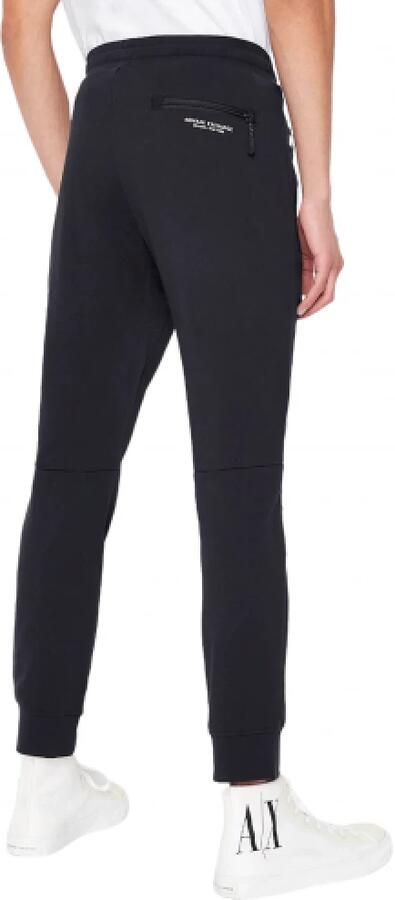 Armani Exchange Blauwe sweatpants voor heren met elastische tailleband en trekkoord Blauw Heren - Foto 9