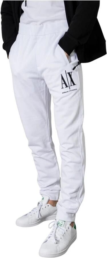 Armani Exchange Geborduurde Logo Jogger White Heren - Foto 3