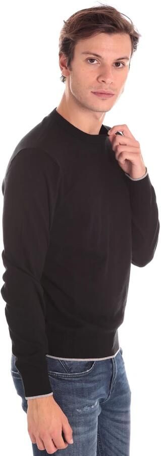Armani Exchange Heren Trui met Lange Mouwen en Ronde Hals in Zwart Black Heren - Foto 7