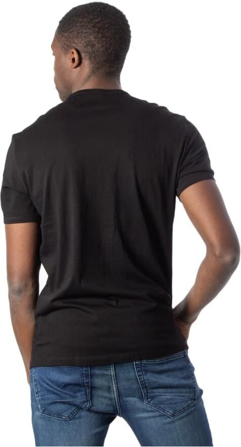 Armani Exchange Zwart T-shirt Regular Fit Korte mouwen Ronde hals Black Heren - Foto 4
