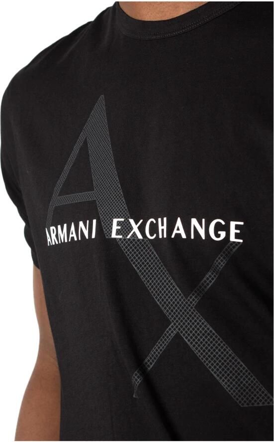 Armani Exchange Zwart T-shirt Regular Fit Korte mouwen Ronde hals Black Heren - Foto 2