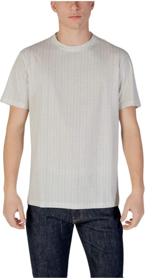 Armani Exchange T-shirt met ronde hals en korte mouwen van katoen Beige Heren